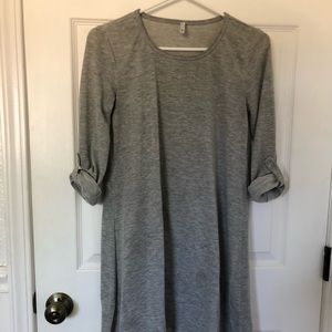 Gray 3/4 sleeve dress xs